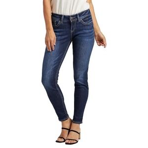 Silver Jeans Suki Mid Rise Super Stretch Jeans W29 L29 Dark‎ Wash Curve Fit Y2K